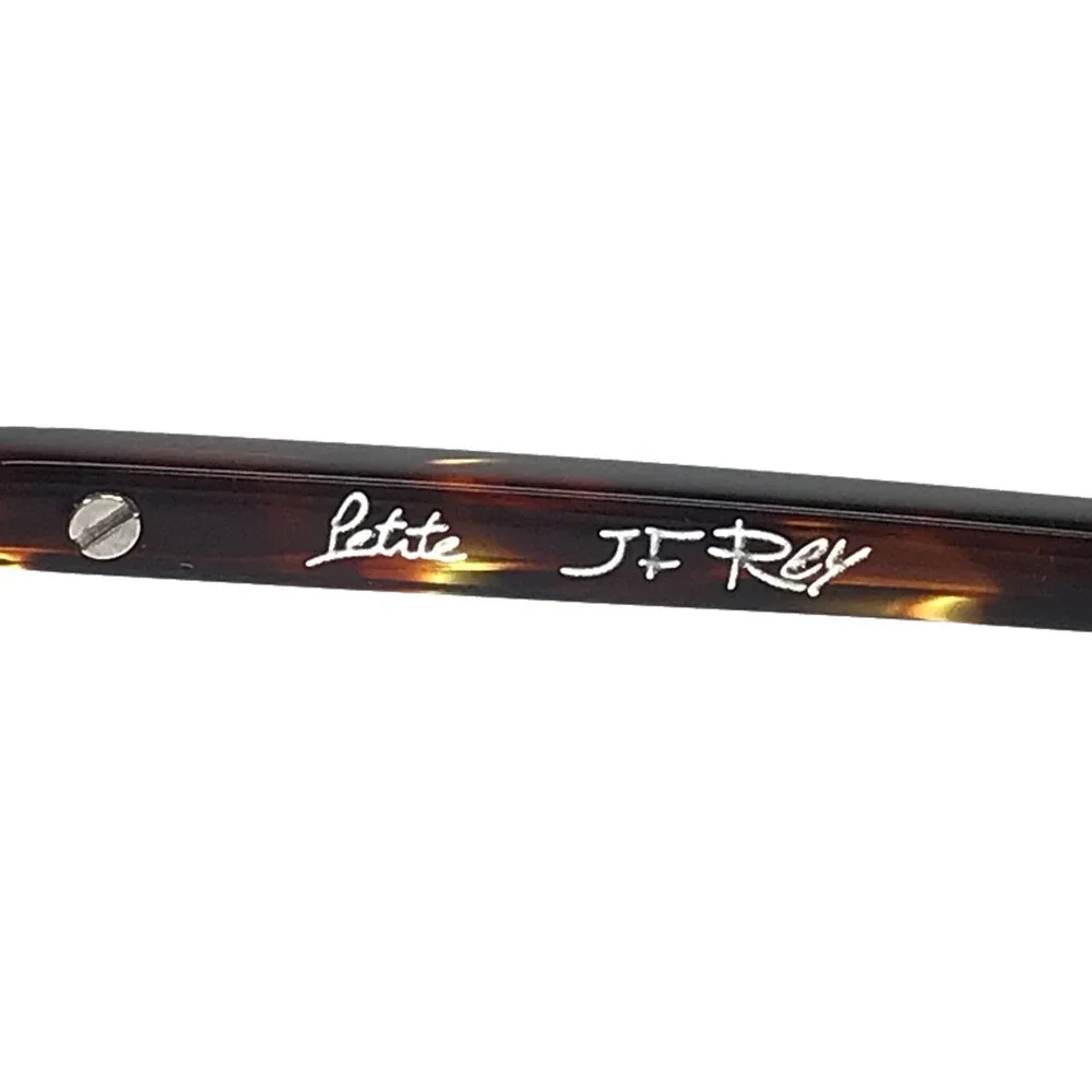 J.F. Rey Petite Eyeglasses Frames PM68 5535 Brown Yellow Semi Rim 46-18-140
